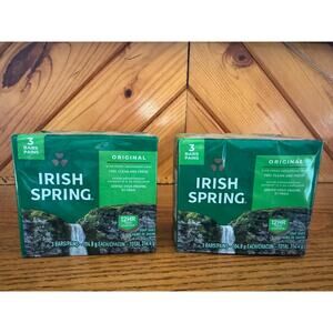 NWT Irish Spring Original Soap Lot of 2 3-Bar Packs 6 Bars Total (Retail $9)